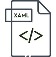 Creative Xaml File Format Minimal Icon With Black Outline Graphic png