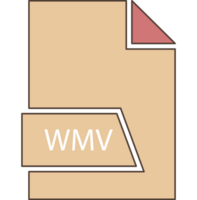 Wmv File Format Icon In Shapes 2 Colors And Side Contour Design Element png