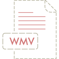 Modern Wmv File Format Icon Rounded Outline png