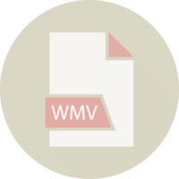 Wmv File Format Icon Space In Shapes And Circular Shape Outside Design Element png