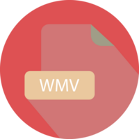 Wmv File Extension Icon With Black Shadow Circular Icon Design Element png