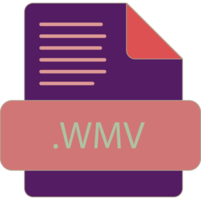 Wmv File Extention Icon Old Minimal Color Fill Design Element png