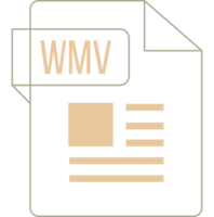 Wmv Icon Inside Transparent Outline And Sharp Corners Design Element png