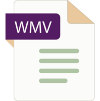Wmv File Icon With Folded Style Document Design Element png