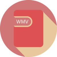 Creative Wmv File Icon Black Shadow With Rounded Corners In Circular Shape Graphic png