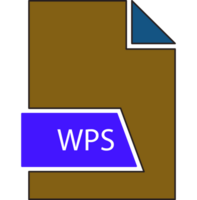 Wps File Format Icon In Shapes 2 Colors And Side Contour png
