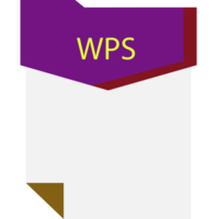 Wps File Format Minimal Icon png
