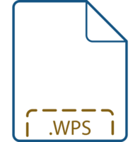 Wps File Icon Deep Rounded Outline png