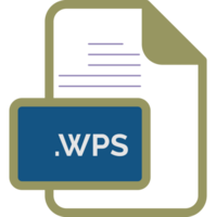 Wps File Extension Icon Color Fill Rounded Corners Inside Transparent png