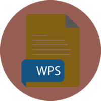 Wps File Extension Icon Black Color Crisp Corners Circular Shape png