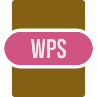 Wps File Extension Icon Rounded And Color Fill png