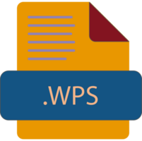 Wps File Extention Icon Old Minimal Color Fill png