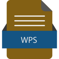 Wps File Icon With Color And Rounded Corners And Folded Doc png