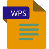 Wps File Icon With Folded Style Document png