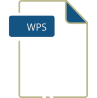 Wps File Format Minimal Icon Outline png