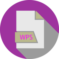 Wps File Format Icon Space In Shapes And Circular Shape Outside png
