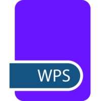Wps File Format Icon With Contour png