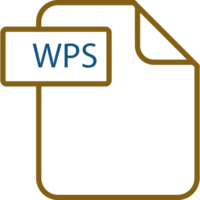 Wps File Format Icon Rounded Shapes Outline png