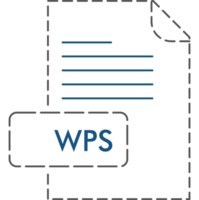 Wps File Format Icon Rounded Outline png