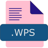 Wps File Extension Icon Insidse Fill With Lines Fill png