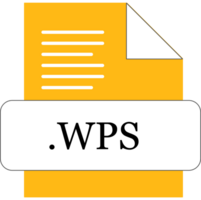 Wps File Extension Icon Fill With Minimal Colors png