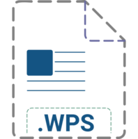 Wps File Icon Minsk Dashed Rounded Outline png