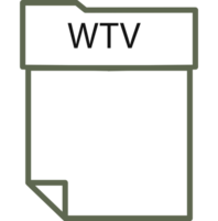 Wtv File Format Minimal Icon With Thick Outline png