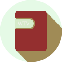 Wtv File Icon Black Shadow With Rounded Corners In Circular Shape png