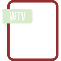 Wtv File Rectangular Icon png