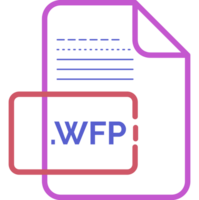 Wfp File Extension Icon Little Dot And Color Fill png