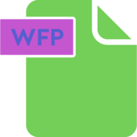Wfp File Format Icon Rounded Shapes And Spacing png