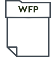 Wfp File Format Minimal Icon With Thick Outline png
