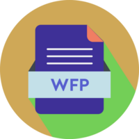 Wfp File Icon With Chestnut Rose Color In Circular Shape png