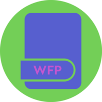 Wfp File Format Icon Circular Shape png