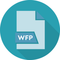 Wfp File Format Icon Space In Shapes And Circular Shape Outside png