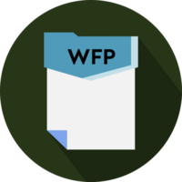 Wfp File Format Minimal Icon With Circular Shape png