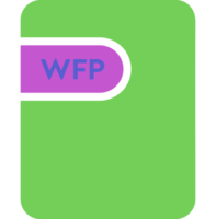 Wfp File Icon Black Fill And Download Symbol png