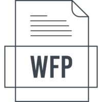Wfp File Icon Crisp Thick Outline Sharp Corners png