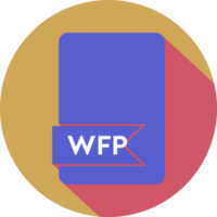 Wfp File Format Icon Chestnut Rose Fill Circular Shape png