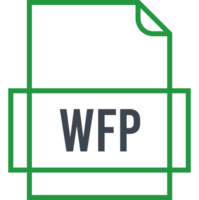 Wfp File Icon Thick Outline Sharp Corners png