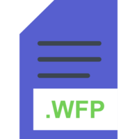 Wfp File Extension Icon Minimal Color Fill png