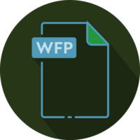 Wfp File Format Minimal Icon With Circle Outside png