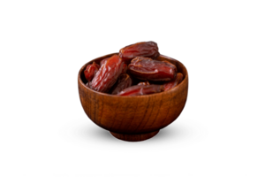 A Bowl with dates. Khurma khajur on a wooden bowl. Arabian Dates for Ramadan png