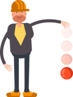 Engineer Character Throwing Ball png
