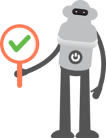 Robot Character Showing Check Mark Illustration png