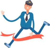 Postman Character Running at Finish Line png