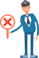 Postman Character Showing Wrong Mark png
