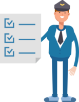 Postman Character and Check List Document png