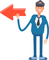 Postman Character and Arrow Sign png