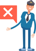 Postman Character and Wrong Mark png